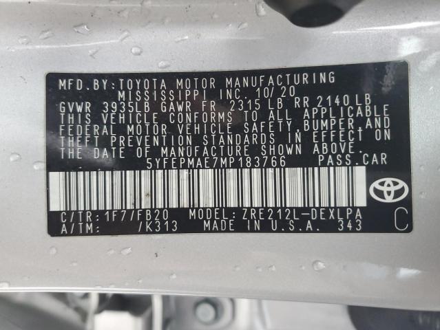 2021 TOYOTA COROLLA LE - 5YFEPMAE7MP183766