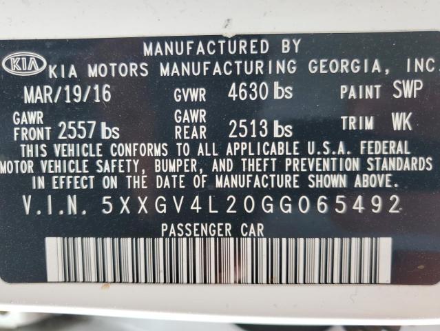 2016 KIA OPTIMA SXL - 5XXGV4L20GG065492