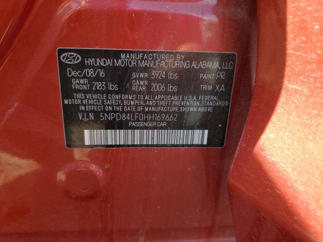 2017 HYUNDAI ELANTRA SE - 5NPD84LF0HH169662