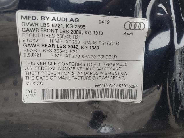 2019 AUDI SQ5 PRESTI WA1C4AFY2K2095294