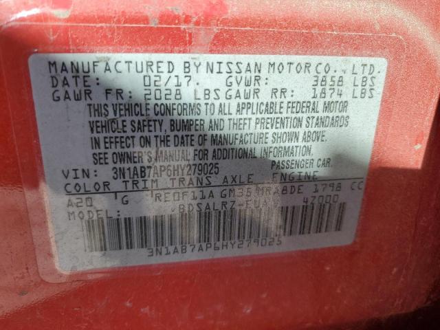 2017 NISSAN SENTRA S - 3N1AB7AP6HY279025