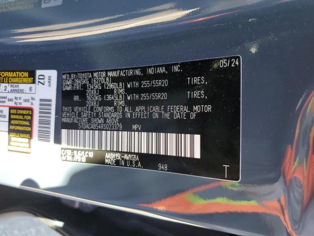 2024 TOYOTA GRAND HIGH - 5TDACAB54RS023379