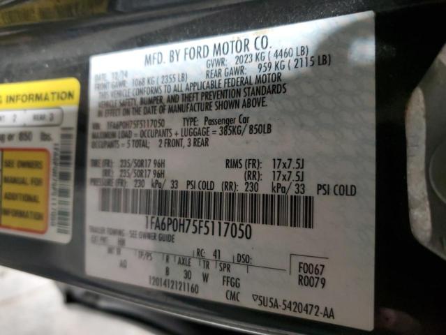 2015 FORD FUSION SE - 1FA6P0H75F5117050