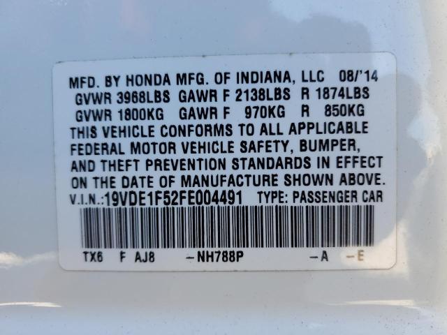 2015 ACURA ILX 20 PRE 19VDE1F52FE004491