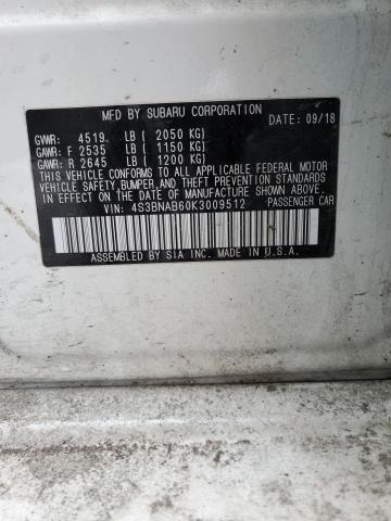 2019 SUBARU LEGACY 2.5 - 4S3BNAB60K3009512