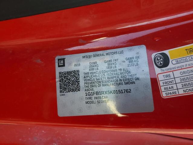 2019 CHEVROLET CAMARO LS - 1G1FB1RX5K0151762