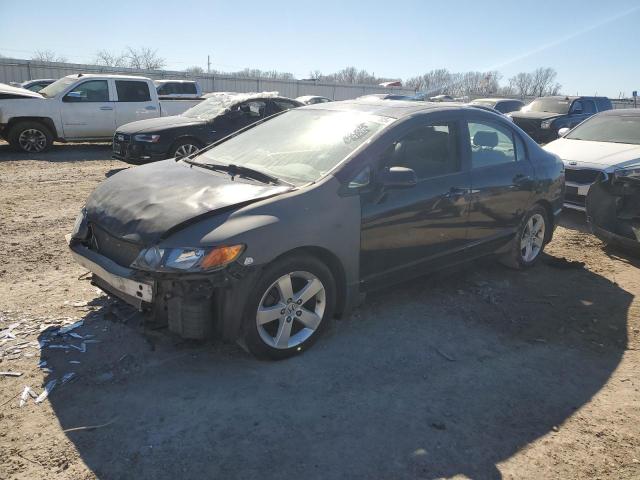 HONDA CIVIC EX 2007 black  gas 1HGFA16887L092141 photo #1