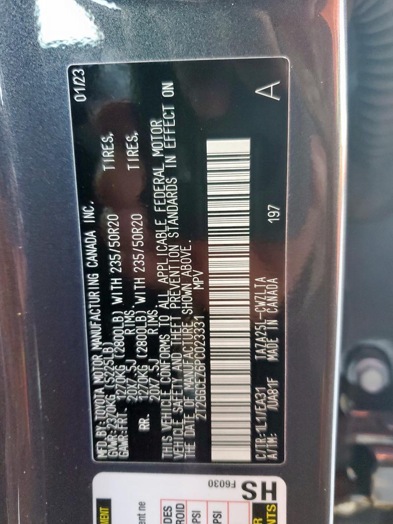 2023 LEXUS NX 350 2T2GGCEZ6PC023331