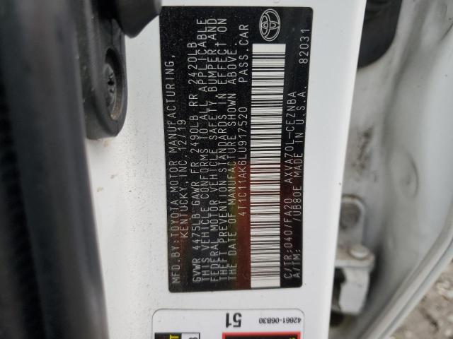 2020 TOYOTA CAMRY LE - 4T1C11AK6LU917520