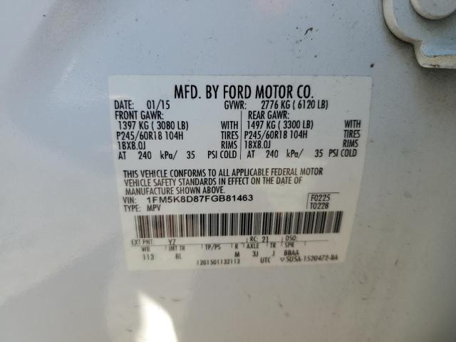 2015 FORD EXPLORER X - 1FM5K8D87FGB81463