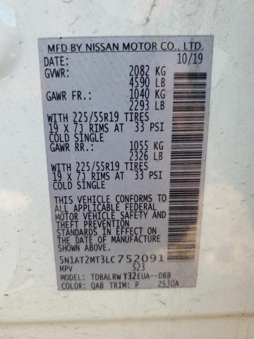 5N1AT2MT3LC752091 2020 NISSAN ROGUE