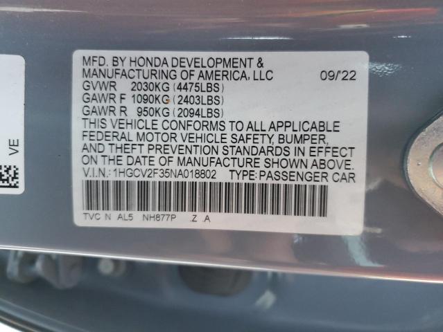 2022 HONDA ACCORD SPO - 1HGCV2F35NA018802