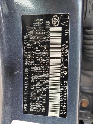 2018 TOYOTA COROLLA L - 2T1BURHE1JC032156