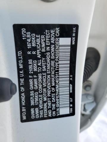 2021 HONDA CIVIC SPOR - SHHFK7H40MU407911