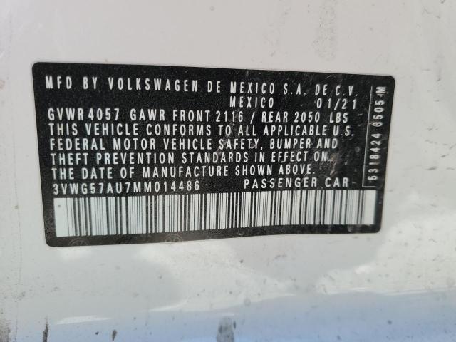 2021 VOLKSWAGEN GOLF - 3VWG57AU7MM014486