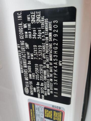 2017 KIA SORENTO SX - 5XYPK4A53HG279203