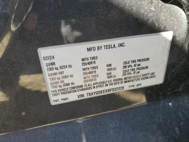 2024 TESLA MODEL Y - 7SAYGDEEXRF032028