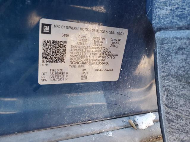 2019 CHEVROLET TRAX PREMI 3GNCJMSB2KL356480