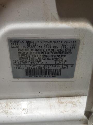 2018 NISSAN SENTRA S/S 3N1AB7AP2JL650488