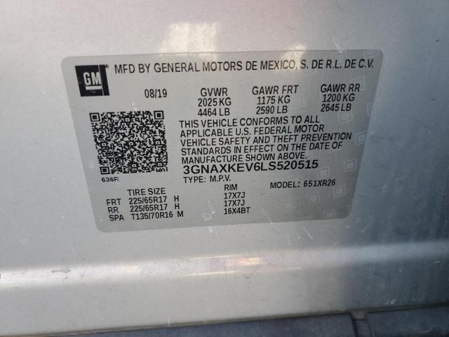 2020 CHEVROLET EQUINOX LT - 3GNAXKEV6LS520515