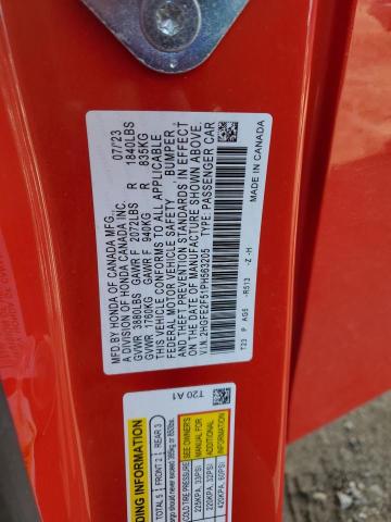 2HGFE2F51PH563205 2023 HONDA CIVIC