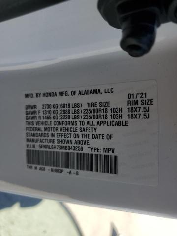 2021 HONDA ODYSSEY EX 5FNRL6H73MB043256