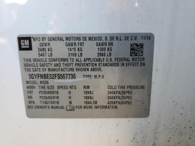 2015 CADILLAC SRX LUXURY - 3GYFNBE32FS567736