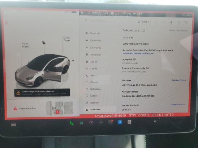2023 TESLA MODEL 3 - 5YJ3E1EA9PF546149