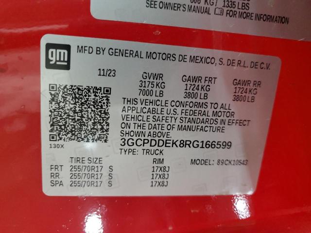 2024 CHEVROLET SILVERADO - 3GCPDDEK8RG166599