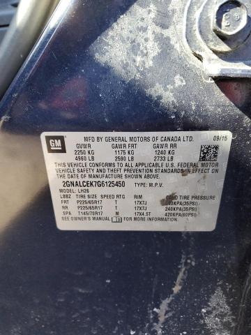 2016 CHEVROLET EQUINOX LT - 2GNALCEK7G6125450
