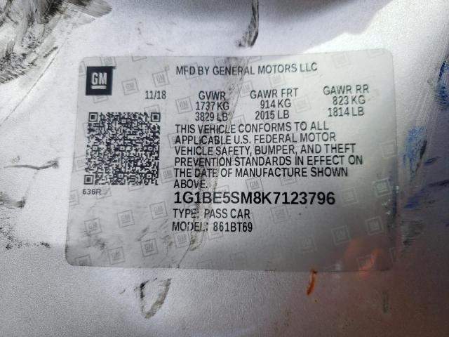 2019 CHEVROLET CRUZE 1G1BE5SM8K7123796