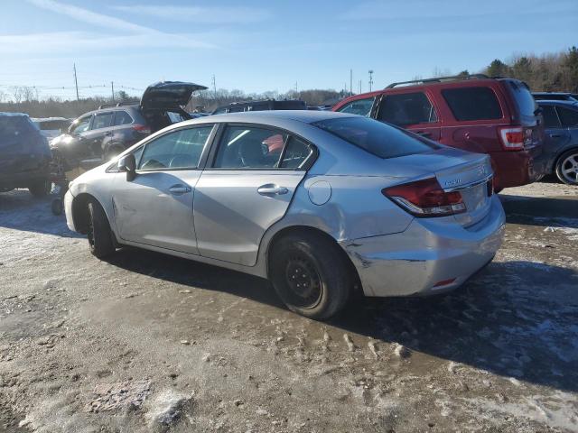 HONDA CIVIC LX 2013 gray sedan 4d gas 19XFB2F59DE093228 photo #3