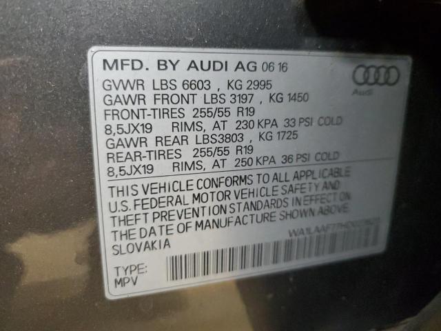 2017 AUDI Q7 PREMIUM - WA1LAAF77HD023620