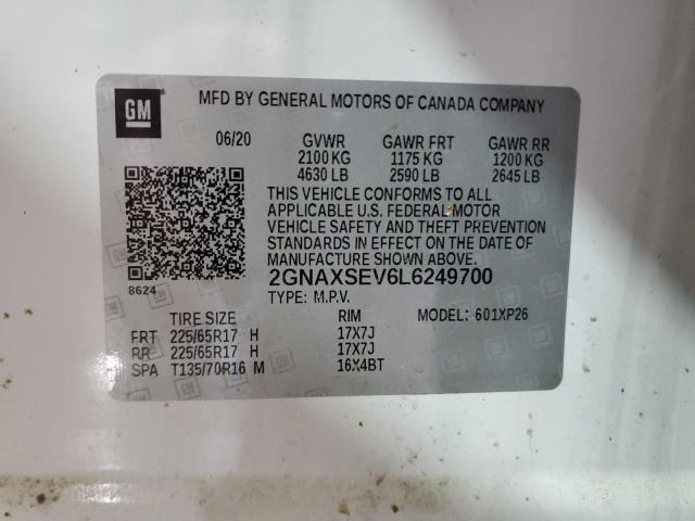 2020 CHEVROLET EQUINOX LS - 2GNAXSEV6L6249700