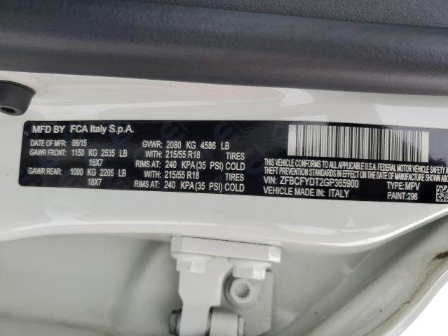 2016 FIAT 500X LOUNG ZFBCFYDT2GP365900