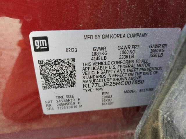 2024 CHEVROLET TRAX 2RS KL77LJE25RC007850