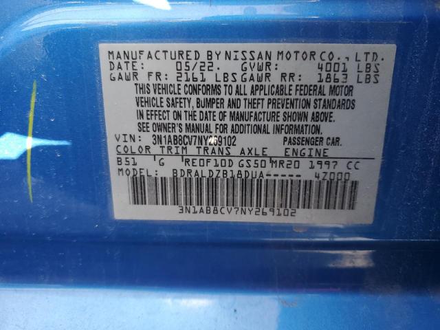 2022 NISSAN SENTRA SV - 3N1AB8CV7NY269102