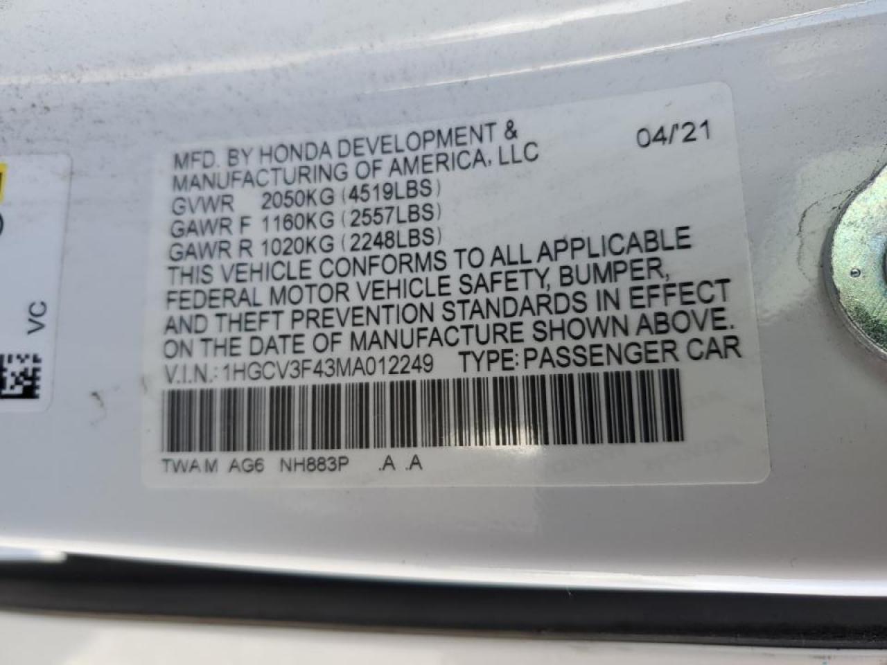 HONDA ACCORD HYBRID EX