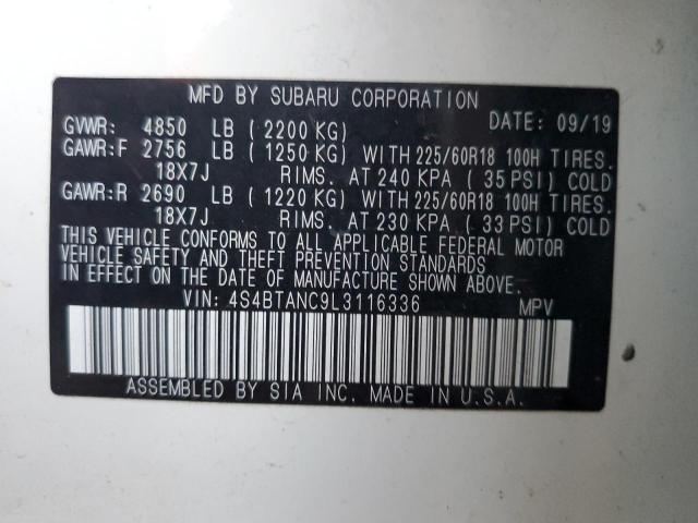 2020 SUBARU OUTBACK LI 4S4BTANC9L3116336