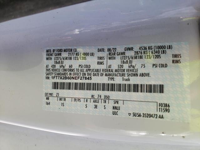 2022 FORD F250 SUPER - 1FT7X2B60NEF27845