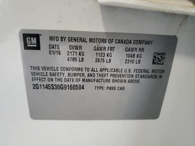 2016 CHEVROLET IMPALA LTZ - 2G1145S36G9160504