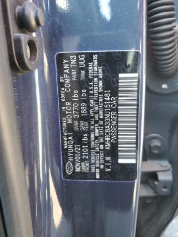 2022 HYUNDAI VENUE SEL - KMHRC8A33NU151481
