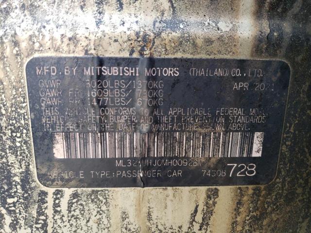 2021 MITSUBISHI MIRAGE ES - ML32AUHJ0MH009267