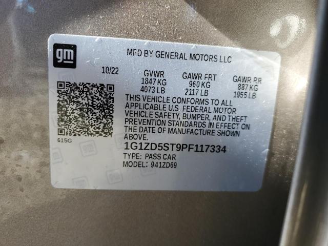 2023 CHEVROLET MALIBU LT 1G1ZD5ST9PF117334