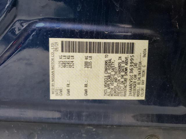 2020 NISSAN MAXIMA SV - 1N4AA6CV5LC363995