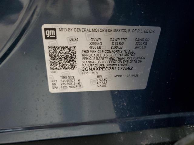 2025 CHEVROLET EQUINOX LT 3GNAXPEG7SL177592