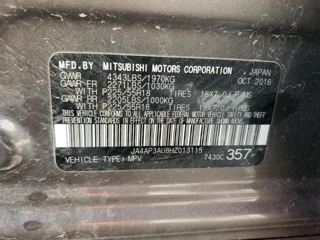 2017 MITSUBISHI OUTLANDER - JA4AP3AU8HZ013115