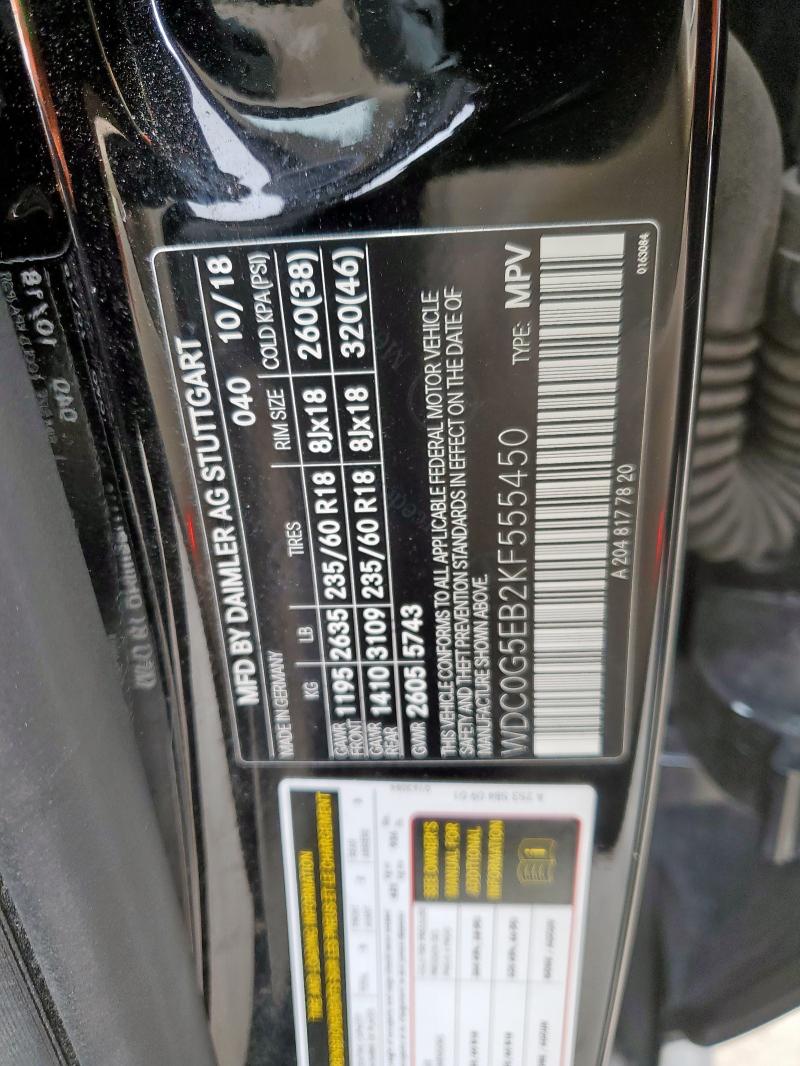 2019 MERCEDES-BENZ GLC 350E - WDC0G5EB2KF555450