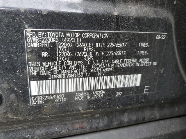 2022 TOYOTA RAV4 XLE - JTMRWRFVXND153112