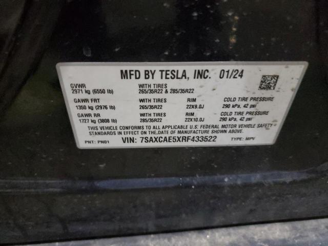 2024 TESLA MODEL X - 7SAXCAE5XRF433522